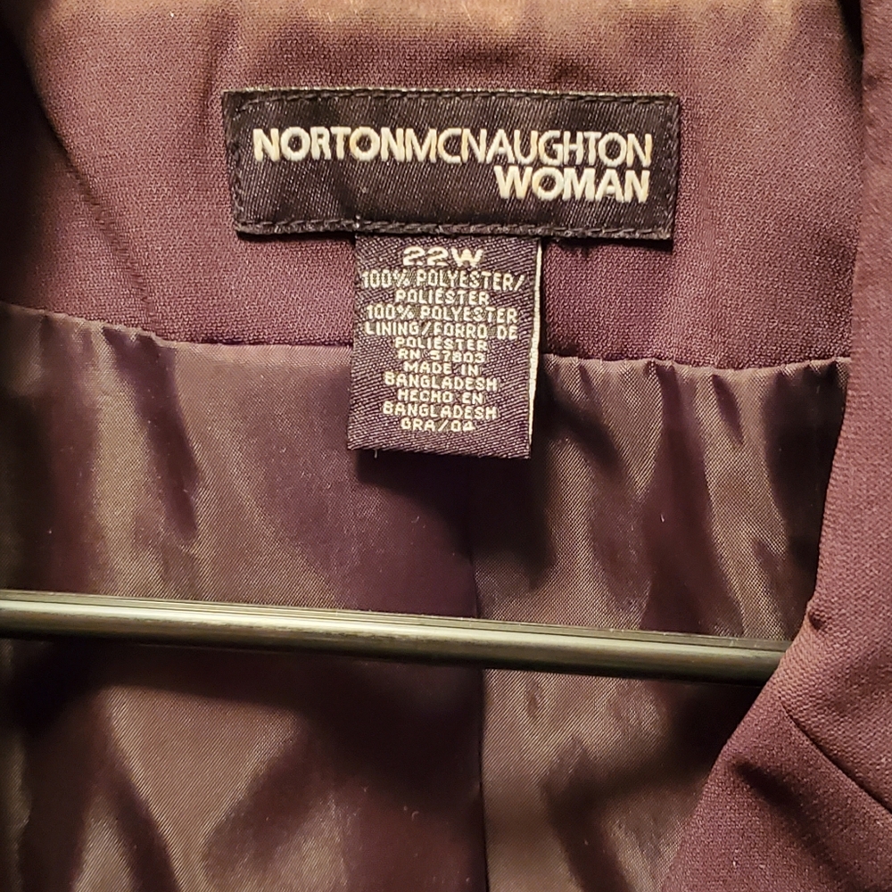 Norton McNaughton Brown Blazer Size 22W - Picture 2 of 3